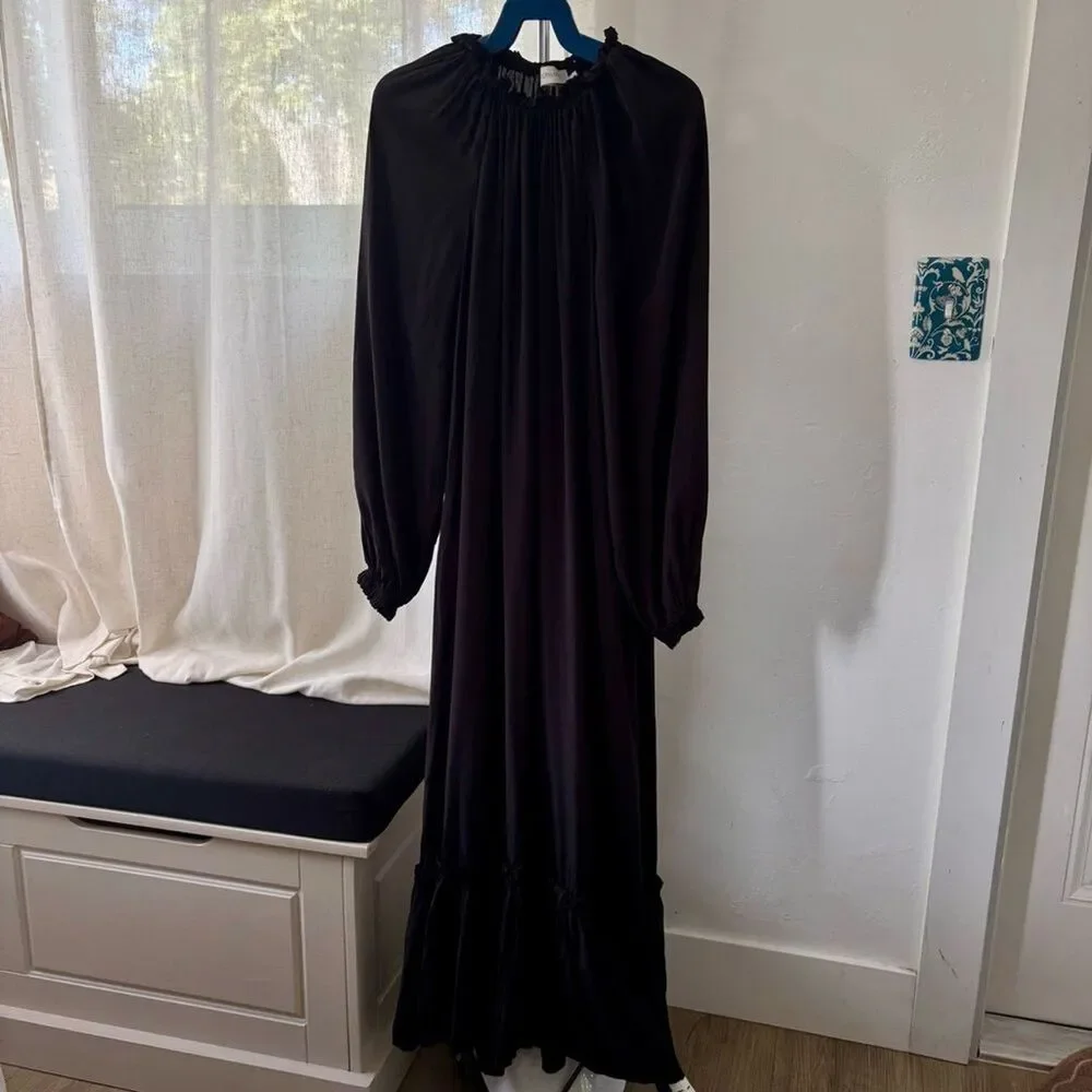 Zimmermann Black Silk Blend Long Maxi Dress S Elegant Evening - Picture 11 of 11
